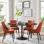 Table de bar Lippa, plateau rond en marbre artificiel, par Modway