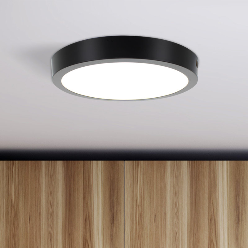 Plafonnier encastré à 1 lumière DEL Leitner - Conception minimaliste moderne, éclairage sans clignotement, profil bas, parfait pour les appartements, les lofts et les petits espaces