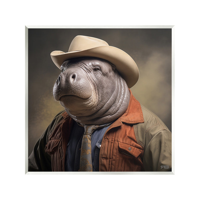«Southern Sheriff Manatee», art mural sur bois par RB
