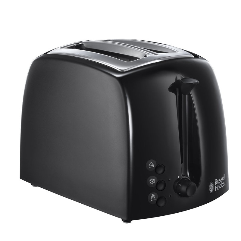 Textures 2 Slice Toaster, Black