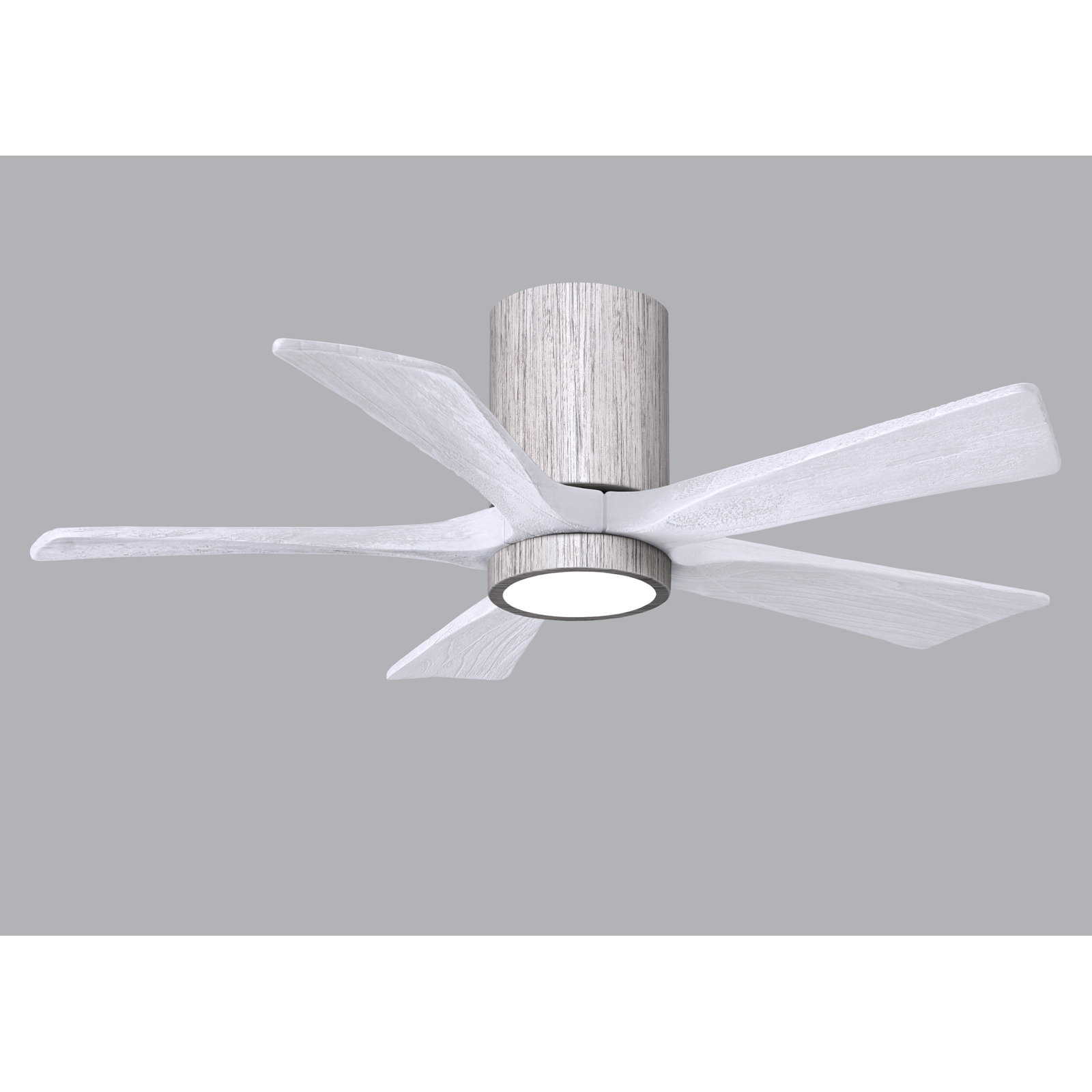 Irene 5 - Blade LED Ceiling Fan with Light Kit Included, Matte White, Barn Wood Tone, 42"