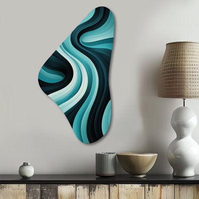 Codey - Op Art Unique Shape Metal Wall Art, Modern Freeform Metal Art Print
