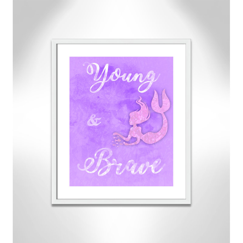 Adhésif décoratif Brave Mermaids, H 24,5 po x l 20,5 po x P 1,18 po, Encadré de boîte blanc
