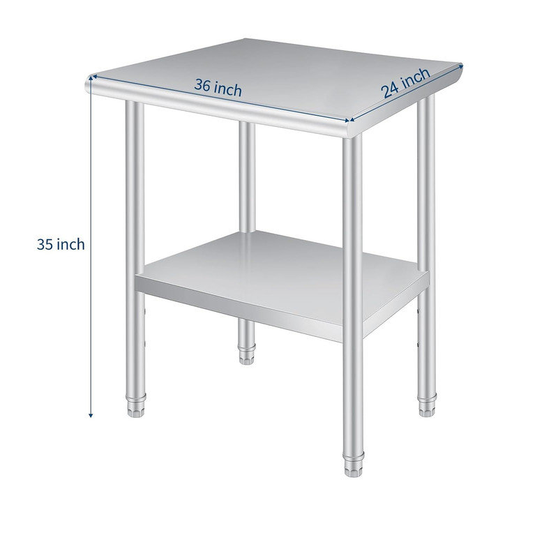 Stainless Steel Top Workbench, 88.9cm H x 91.4cm W x 61cm D