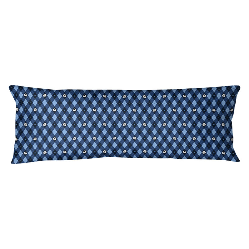 Katelyn Elizabeth Geometric Reversible Throw Pillow, Poly Fill, Plush Fleece, Blue