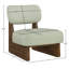 Chaise d'appoint rembourrée en tissu texturé Vetra Lystra-121555202-135931106