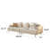 Emilio 109.44" Modern Soft Cushion Fabric Sofa With Throw Pillows