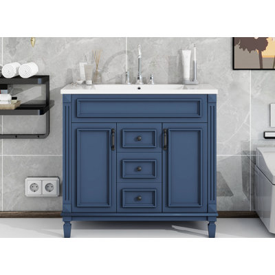 Meuble-lavabo simple avec plateau 35,9 Daquona