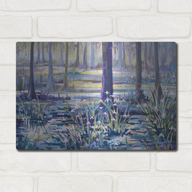  «Blue Bayou Swamp» par ADEL, art mural en métal, 16 po x 12 po, H 12 po x l 16 po