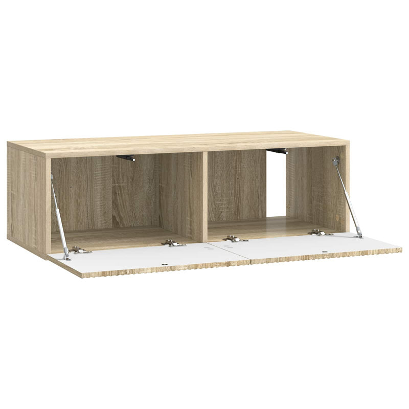 Unfinished TV Stand, Sonoma Oak, 30cm H x 98cm L x 41cm W