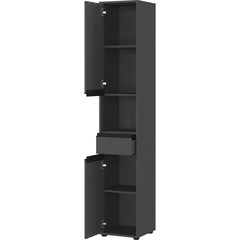 Bayoleth Tilt Protection Bathroom Cabinet, Stainless steel