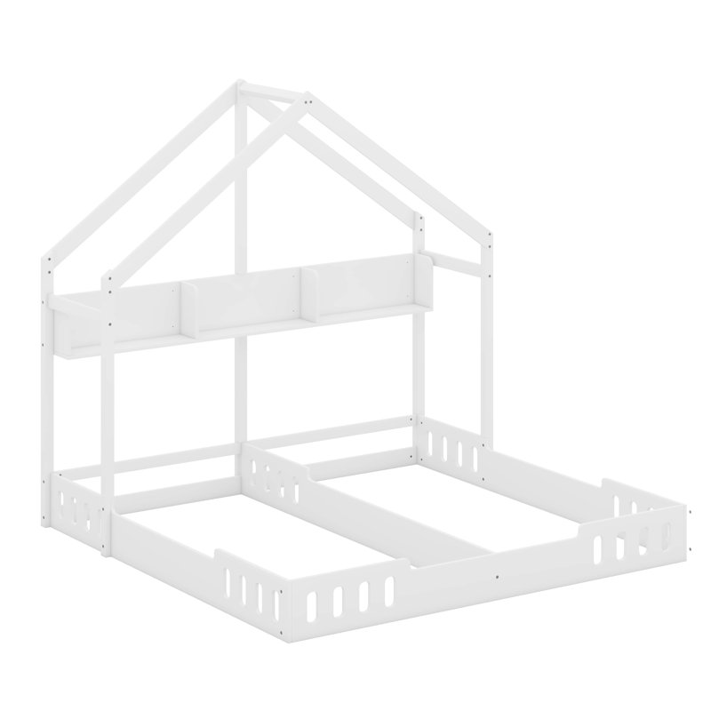 Lits plateforme simple avec tablettes