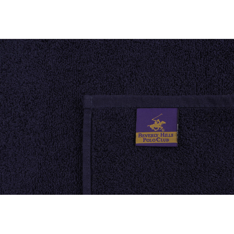 2 Piece 100% Cotton Hand Towel Set, Dark Blue