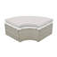 Ensemble de canapé modulaire d'extérieur rond en rotin à deux tons avec auvent rétractable, siège séparé et coussin amovible-244136874
