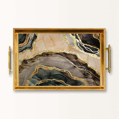 Elegant Glass Serving Tray, 19.7 x 11.4 x 1.4 inches | 100% High-Quality Glass | Perfect for Entertaining & Serving | Stylish and Functional Design for Home & Parties | Durable and Easy to Clean