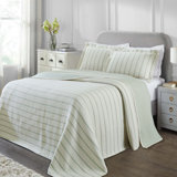Valencia Cotton Reversible Medium Weight Matelasse Bedspread And Sham Set