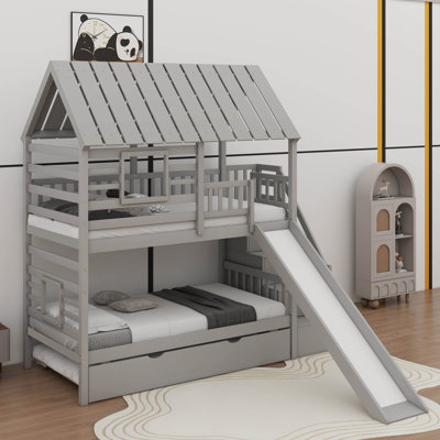Twin Over Twin Bunk Bed With Trundle