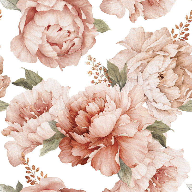 Papier peint amovible Anchise Peach, L 24 po x L 50 po