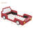 Twin Size Race Car-Shaped Platform Bed with Wheels-1664231528