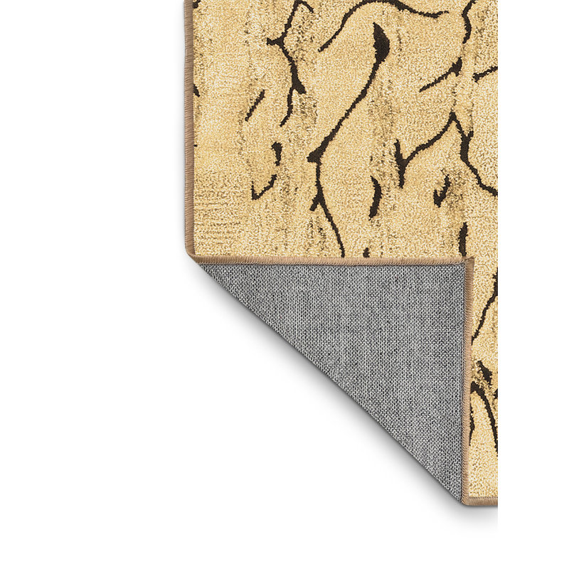 Tapis brun contemporain lavable à la machine 2591, Rectangle 2 pi x 3 pi