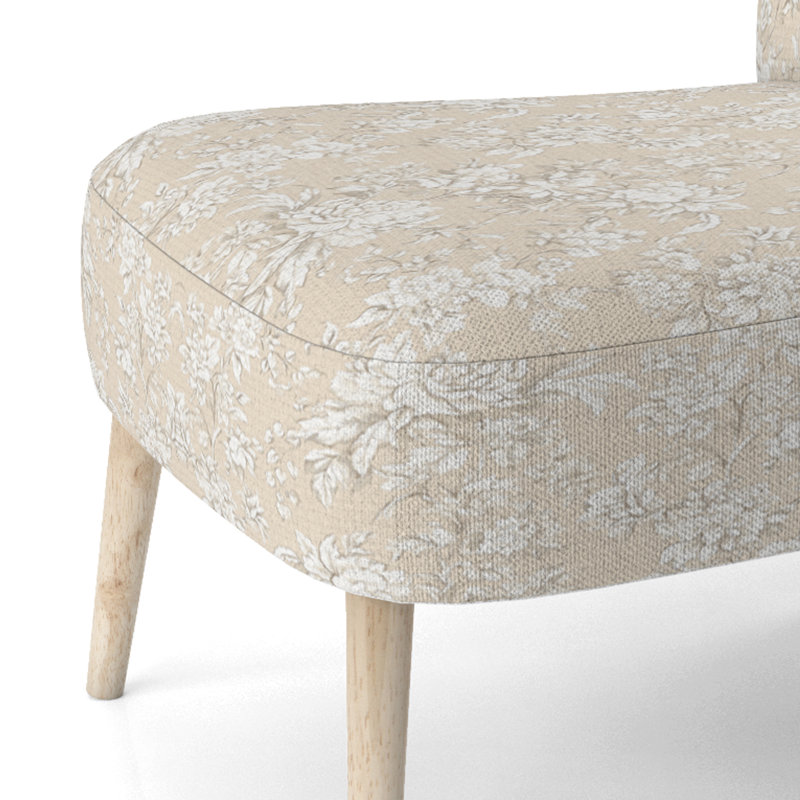 Chaise d'appoint en tissu French Country, Chaise d'appoint sans accoudoirs