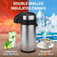 Vondior Airpot Coffee Distributeur avec pompe - Distributeur de boissons isotherme en acier inoxydable - 176 oz