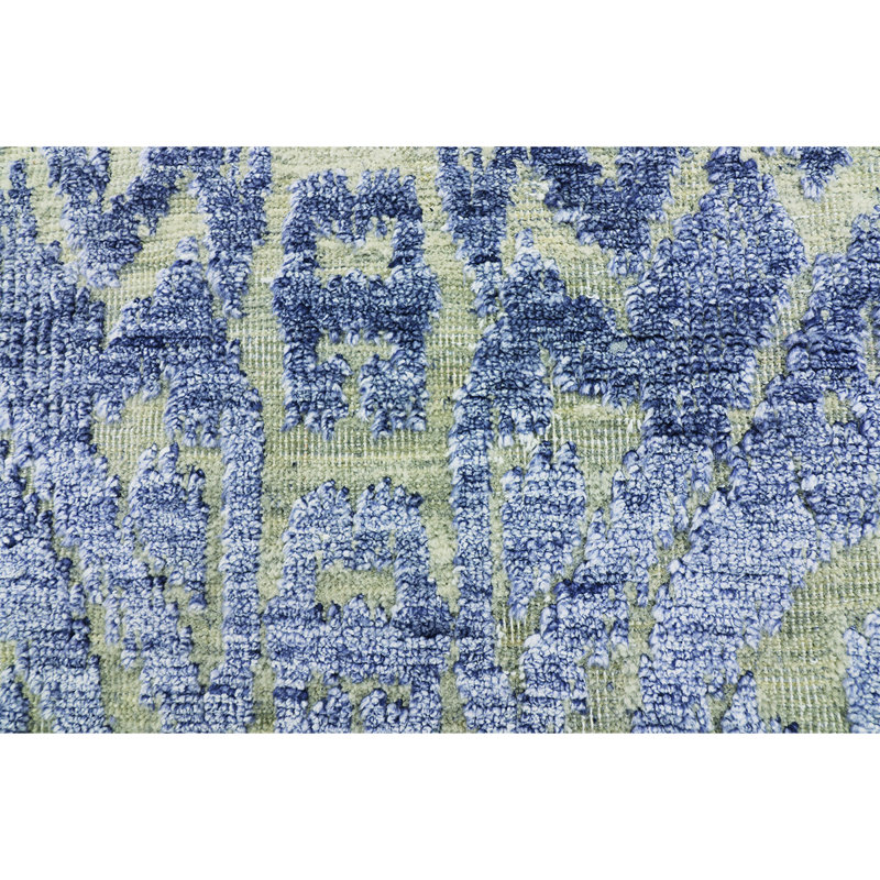 IKVLDC126SIBL Ikat Area Rug in Blue, Rectangle 6' x 9'