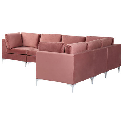 Millings 6 Seater Velvet Corner Sofa 