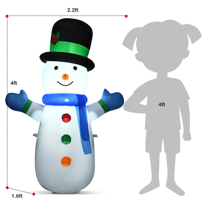 Bonhomme de neige de Noël gonflable