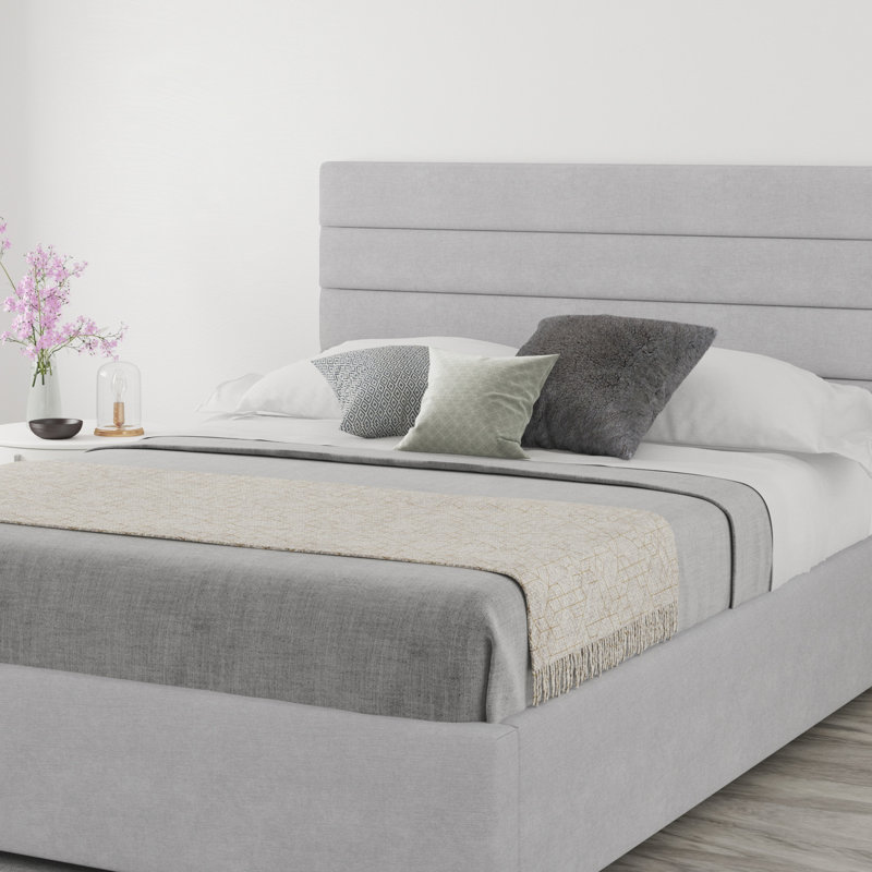 Platt Upholstered Headboard, Single (3'), Linen Silver