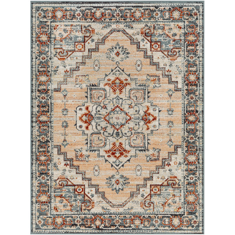 Jayapura Oriental Indoor / Outdoor Rug, Rectangle 5'3" x 7'