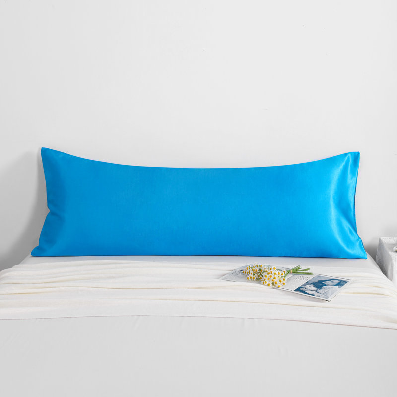 1 taie d'oreiller pour le corps, taies d'oreiller luxueuses en satin avec fermeture à enveloppe - NTBAY, Bleu royal