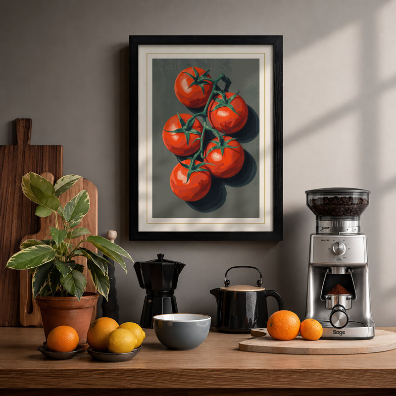 Tomato Study Modern - Print, Black, A3 - 42.0 x 29.7 cm
