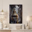 Art mural en toile Cracked Bronze Bell in Rainy Stone-1535093442