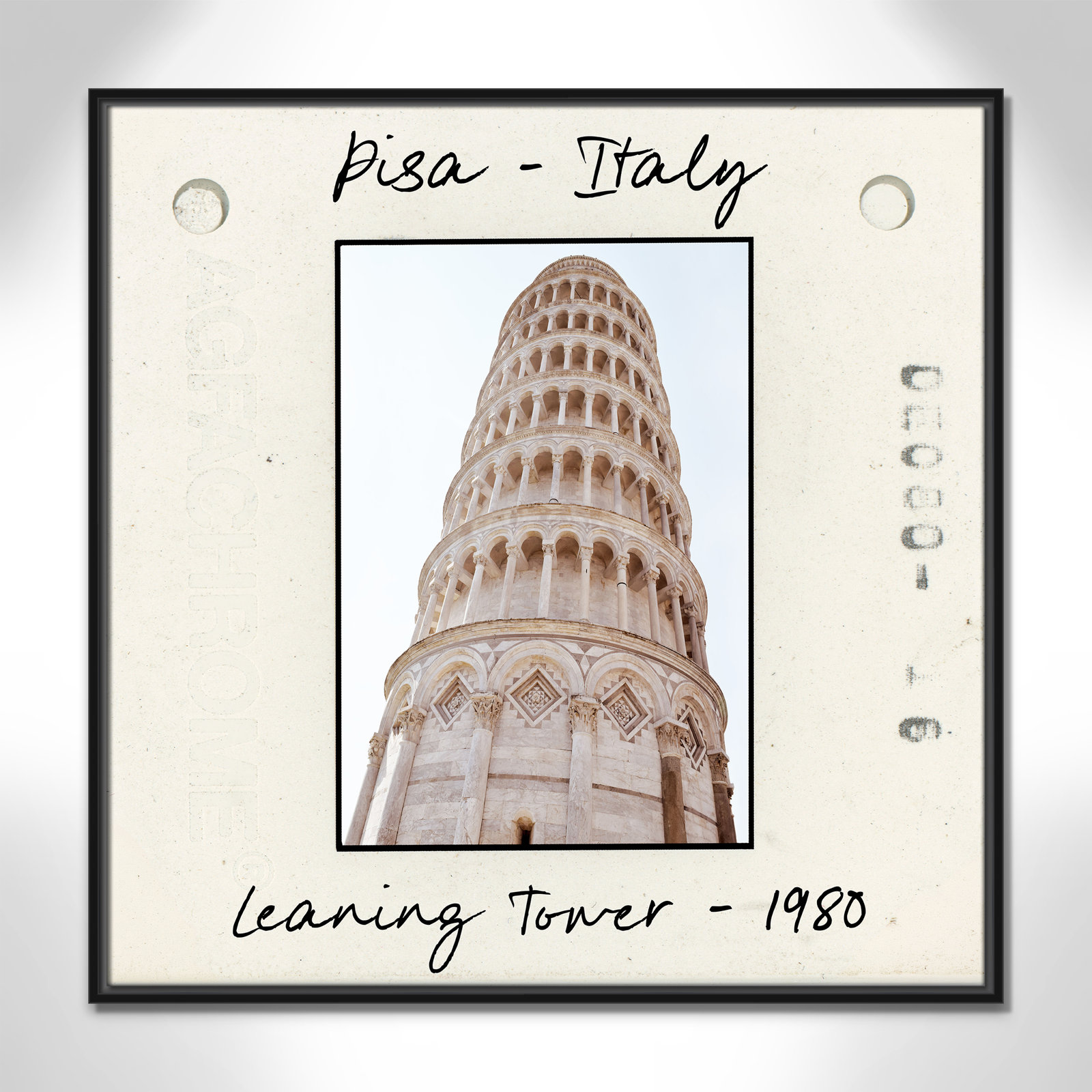 Ritona "Pisa, Italy - Leaning Tower" Print, Black Floater Framed Canvas, 31.5" H x 31.5" W x 2" D