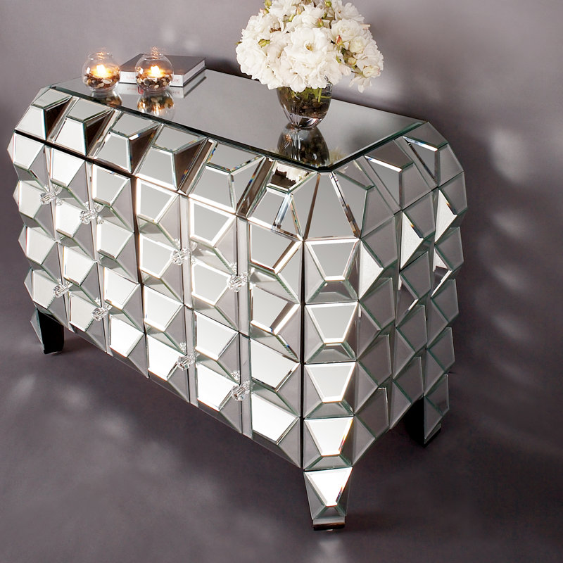 Commode d'appoint à miroir 4 tiroirs Legault