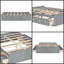 Base de lit plateforme avec 6 tiroirs de rangement Serene Fabrication en bois massif-729222422