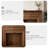 Nut-Brown Solid Wood Freestanding Fireplace
