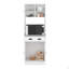 Support de rangement pour micro-ondes avec 3 portes et tiroir
