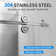 JS 60'' - W x 76'' H Single Sliding Shower Door Semi-Frameless Shower Door with 5/16" (8mm) Glass Explosion-Proof Film, Nano Easy-Clean Coating Glass 304 Stainless Steel Hardware
