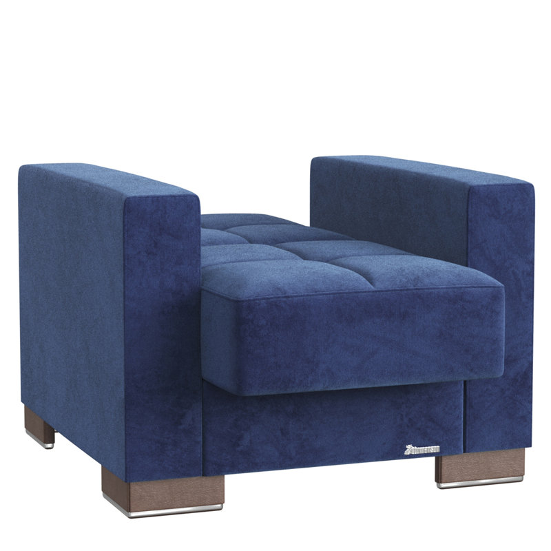 Fauteuil convertible 3-en-1 Annalice Armada, Microfibre bleue