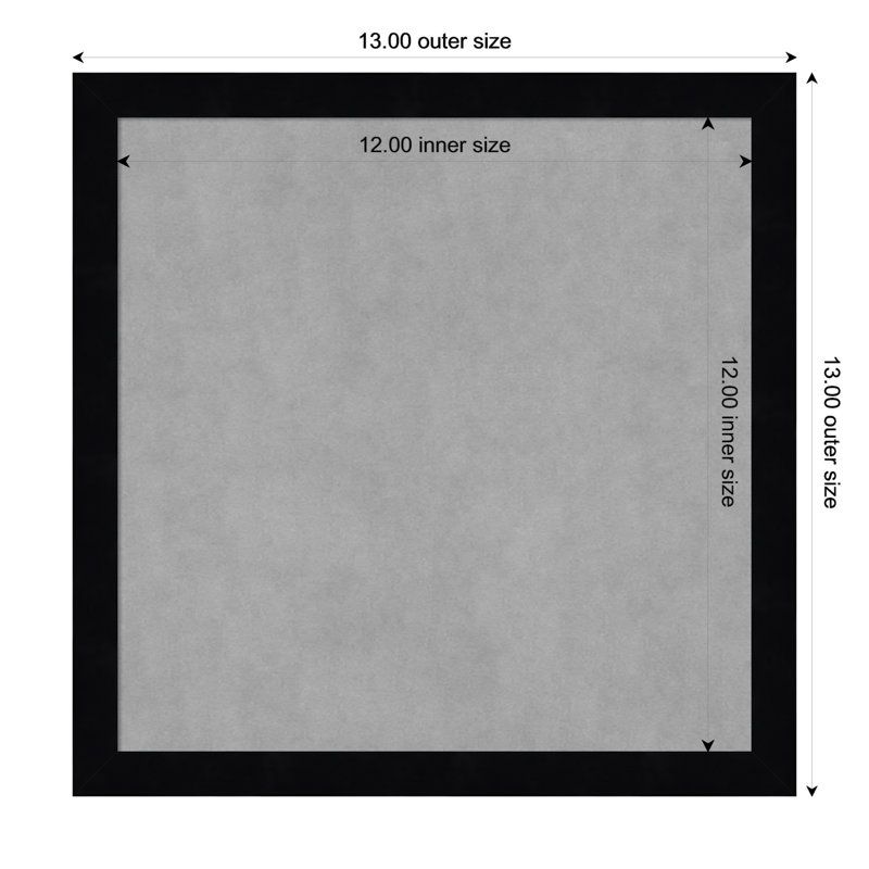 Tableau magnétique noir Svelte, H 13 po x l 13 po
