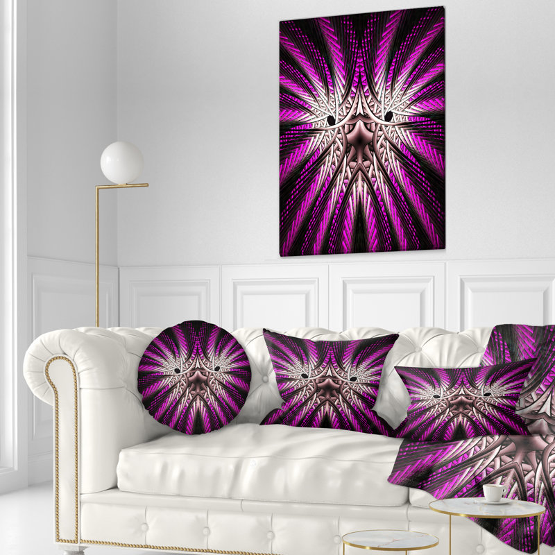 Coussin lombaire Abstract, Mauve / Gris
