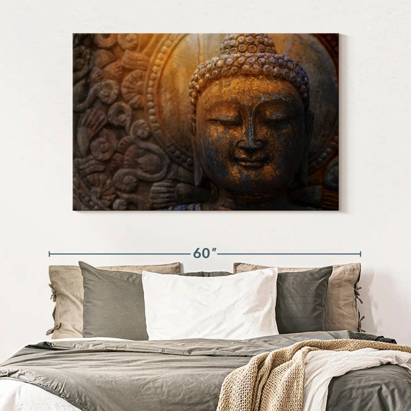 Statue de Bouddha Adella ensoleillée, H 34 po x l 51 po
