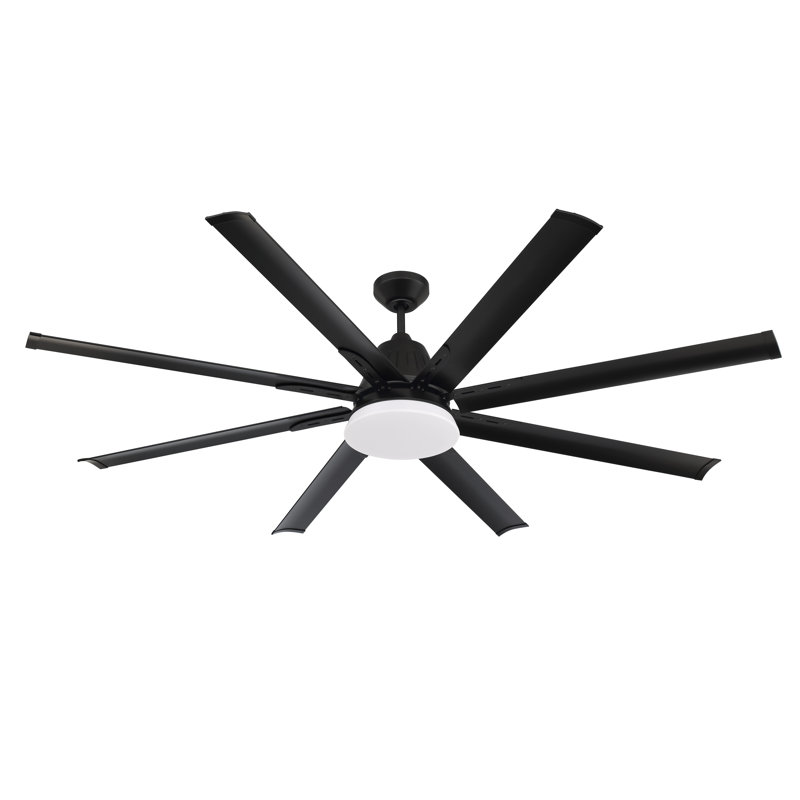 Ventilateur de plafond 72 po avec pales et ensemble d'éclairage 72 po, Dos plat