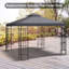 Auvent de remplacement pour abri de jardin 9,8 pi X, 2, gris foncé, pour l'extérieur