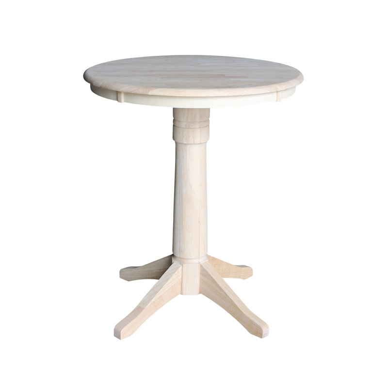Gianluka Counter Height Solid Wood Dining Table, Unfinished, 35.9" H x 30" L x 30" W