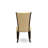 5 Piece Dinette Set Includes a Rectangle Rustic Wood Dining Room Table and 4 Brown Linen Fabric Upholstered Parson Chairs, Distressed Jacobean-467368633-467368635-467390109