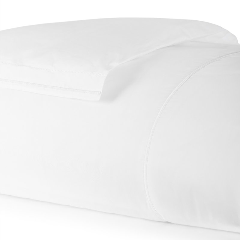 Sierra 100% Egyptian cotton percale Duvet Cover, white/ white, Queen