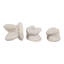 Sculptures modernes en coquille de résine pour la décoration intérieure - Statue de bord de mer, objets décoratifs pour la décoration de salon - ensemble de 3, 6 ", 5", 4 ", blanc